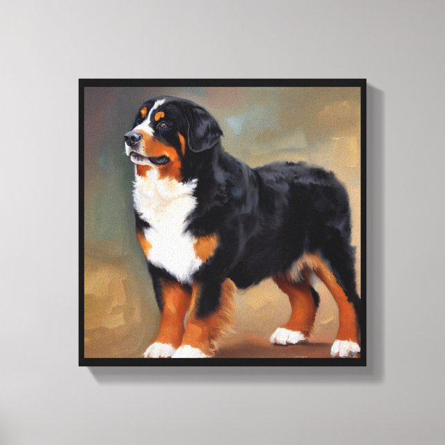 Bernese Mountain Dog Canvas Print (Front)