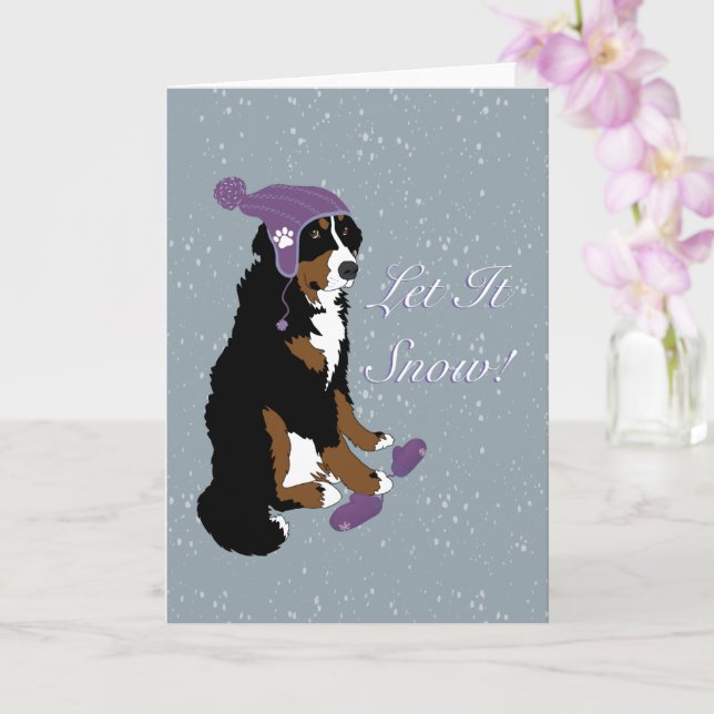 Bernese Mountain Dog Card (Orchid)