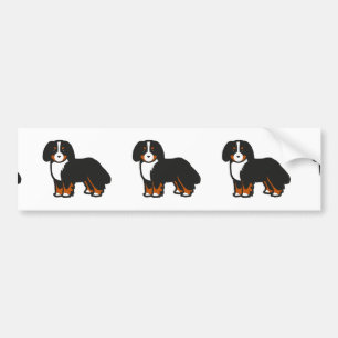bernese mountain dog cartoon  bumper sticker
