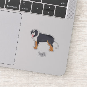 Bernese mountain dog cartoon illustration