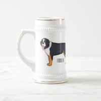 Bernese mountain dog cartoon illustration