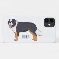 Bernese mountain dog cartoon illustration