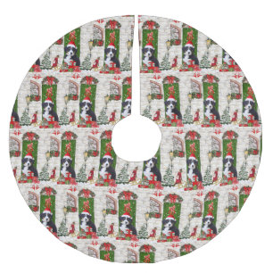 Bernese Mountain Dog Christmas   Brushed Polyester Tree Skirt