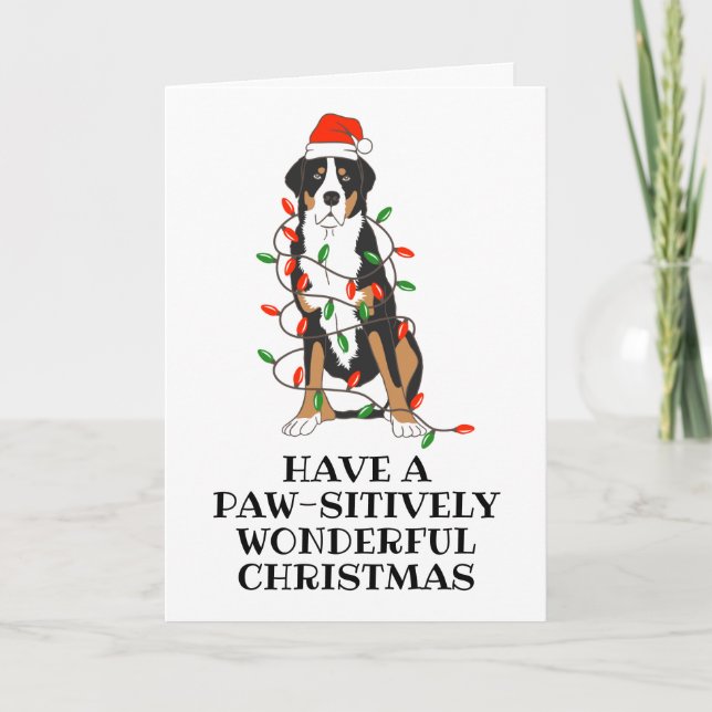 bernese mountain dog christmas cards (Front)