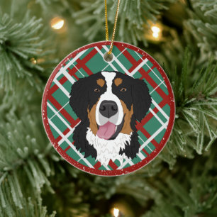 Bernese Mountain Dog Christmas Ceramic Tree Decoration