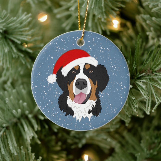 Bernese Mountain Dog Christmas Ceramic Tree Decoration (Tree)