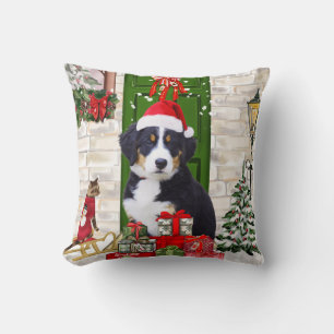 Bernese Mountain Dog Christmas  Cushion
