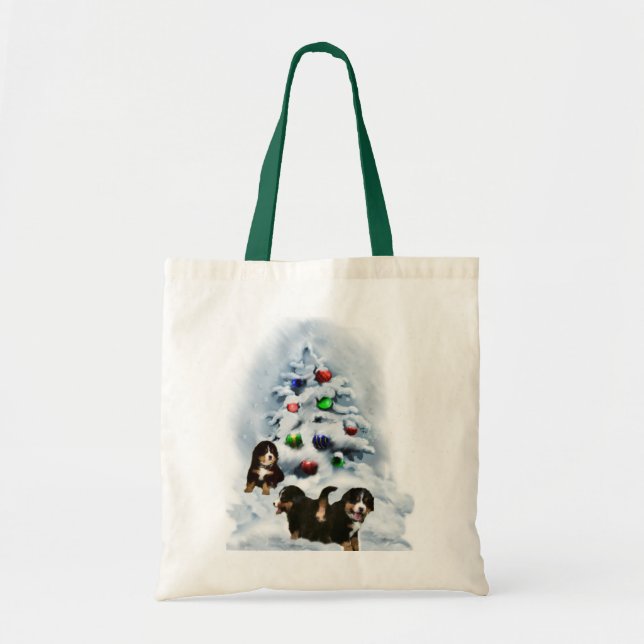 Bernese Mountain Dog Christmas Gifts Tote Bag (Front)