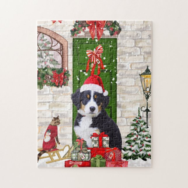 Bernese Mountain Dog Christmas  Jigsaw Puzzle (Vertical)