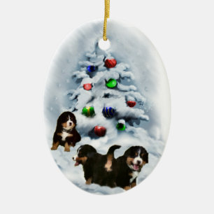 Bernese Mountain Dog Christmas Ornament
