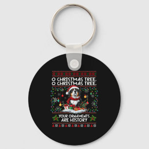 Bernese Mountain Dog Christmas Tree Decorations Do Key Ring
