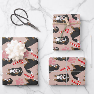 Bernese Mountain Dog Christmas  Wrapping Paper Sheet