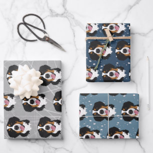 Bernese Mountain Dog Christmas Wrapping Paper Sheet