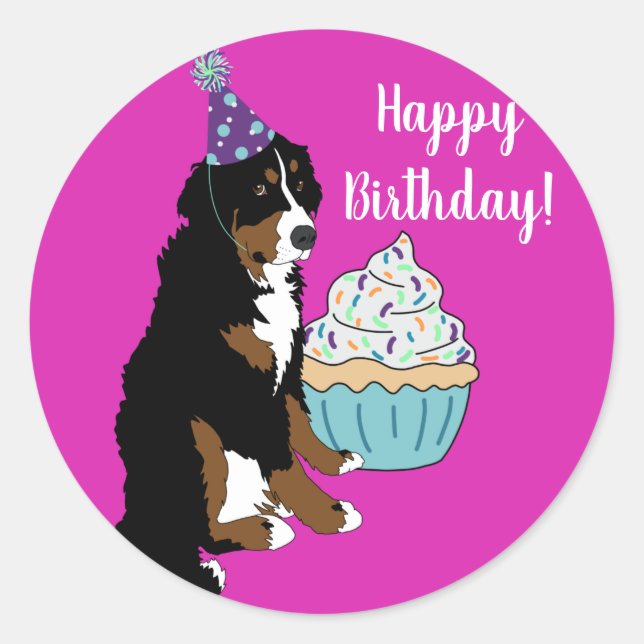 Bernese Mountain Dog Classic Round Sticker (Front)