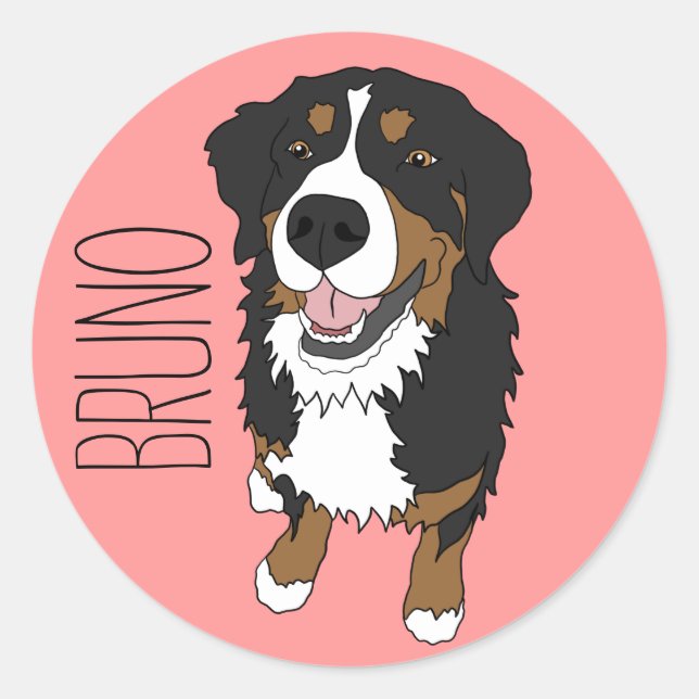 Bernese Mountain Dog  Classic Round Sticker (Front)