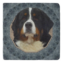 Bernese Mountain Dog Classical Stone Trivet