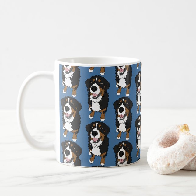 Bernese Mountain Dog  Coffee Mug (With Donut)