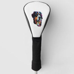 Bernese Mountain Dog Colourful 3 Golf Head Cover