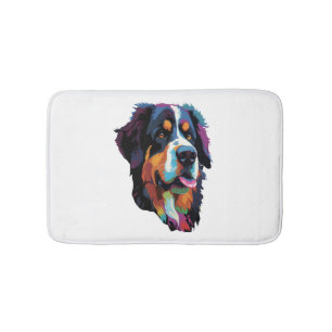 Bernese Mountain Dog Colourful Bath Mat