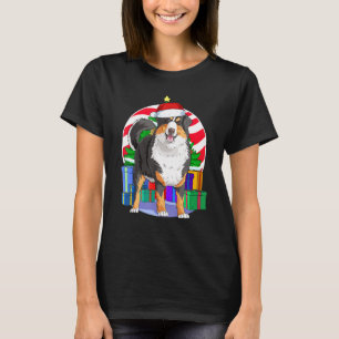 Bernese Mountain Dog Cute Santa Christmas Tree Dec T-Shirt
