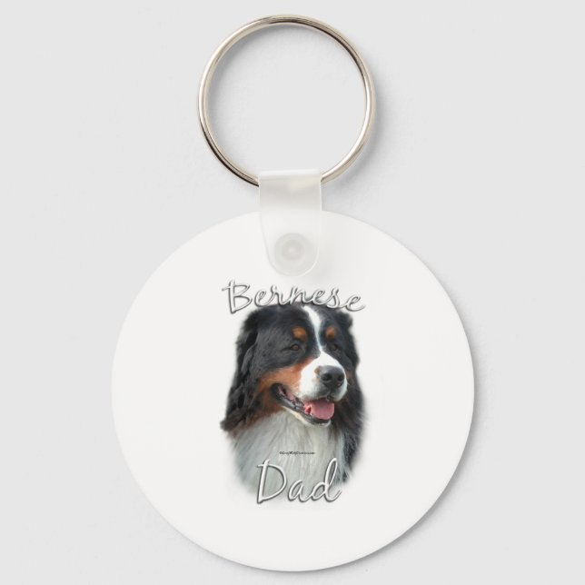 Bernese Mountain Dog Dad 2 Key Ring (Front)
