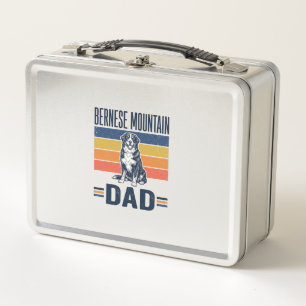 Bernese Mountain Dog Dad Vintage Vector Design_1 Metal Lunch Box