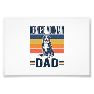 Bernese Mountain Dog Dad Vintage Vector Design_1 Photo Print