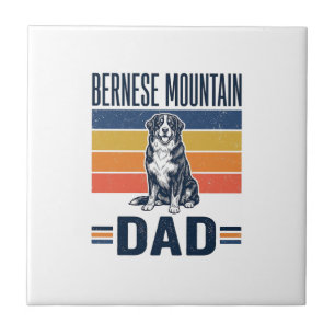 Bernese Mountain Dog Dad Vintage Vector Design_1 Tile