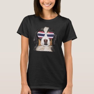 Bernese Mountain Dog Dog Thailand Flag Sunglasses T-Shirt