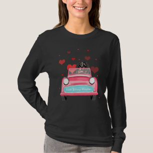 Bernese Mountain Dog Driving Car With Flying Heart T-Shirt