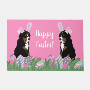 Bernese Mountain Dog Easter Doormat