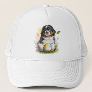 Bernese Mountain Dog Easter Egg, Bernese Easter Trucker Hat