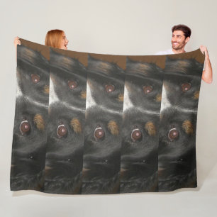 Bernese Mountain Dog Eyes Fleece Blanket