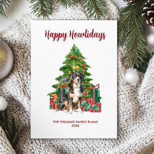 Bernese Mountain Dog Family Christmas  Holiday Card