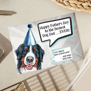 Bernese Mountain Dog Father's Day Dog Dad Card