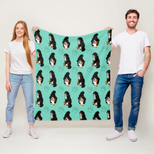 Bernese Mountain Dog Fleece Blanket