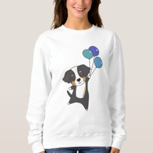 Bernese Mountain Dog Flies With Balloons Sweet Sweatshirt