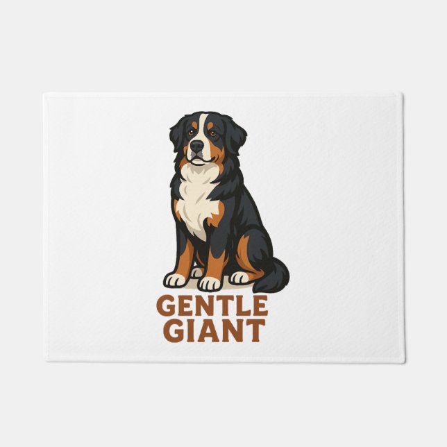 Bernese Mountain Dog Gentle Giant. Doormat (Front)