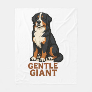 Bernese Mountain Dog Gentle Giant. Fleece Blanket