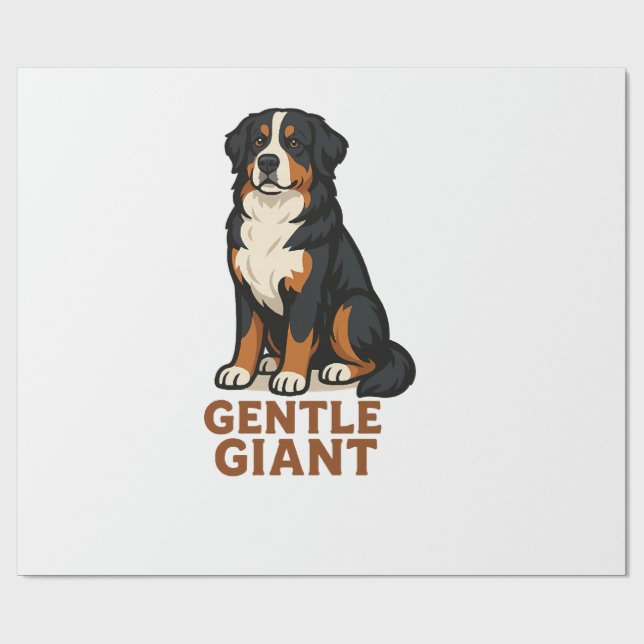 Bernese Mountain Dog Gentle Giant. Wrapping Paper (Flat)