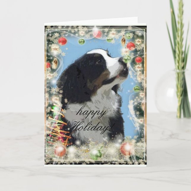 Bernese Mountain Dog greeting card (Front)