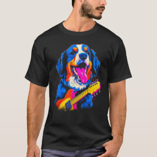 Bernese Mountain Dog Guitar T-Shirt