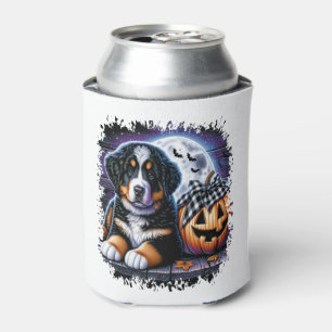 Bernese Mountain Dog Halloween Can Cooler