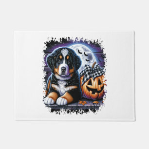 Bernese Mountain Dog Halloween Doormat