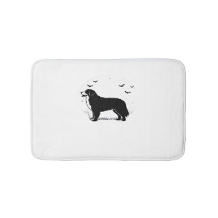 Bernese Mountain Dog – Halloween Moon Silhouette O Bath Mat