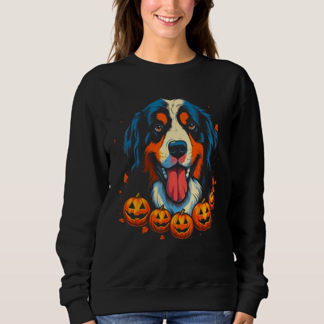 Bernese Mountain Dog Halloween Sweatshirt (Front)