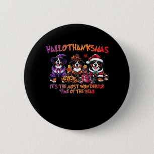 Bernese Mountain Dog Halloween Thanksgiving Christ 6 Cm Round Badge