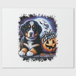 Bernese Mountain Dog Halloween Wrapping Paper