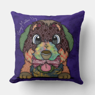Bernese Mountain Dog hand-painted Throw Pillow
