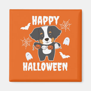 Bernese Mountain Dog Happy Halloween Dog Costume Magnet